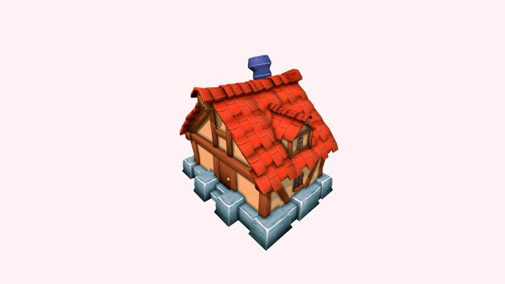 handpaint fantasy house 3D Model
