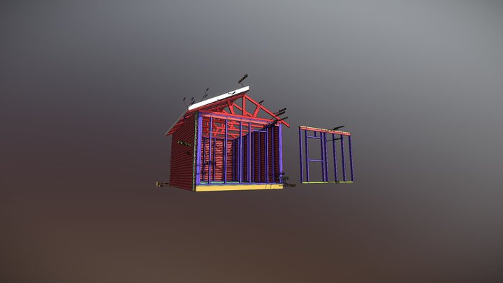 hus konstraktion 3D Model