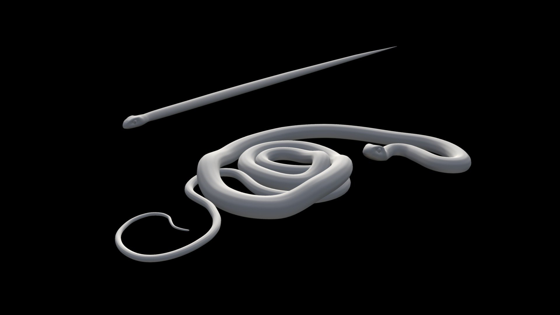 Model 60B - Cyprus racer snake - Mesh only