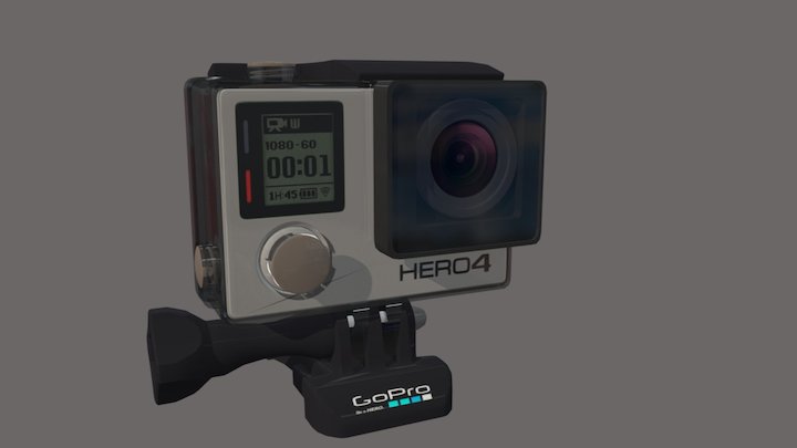 Go Pro Hero4 Silver 3D Model