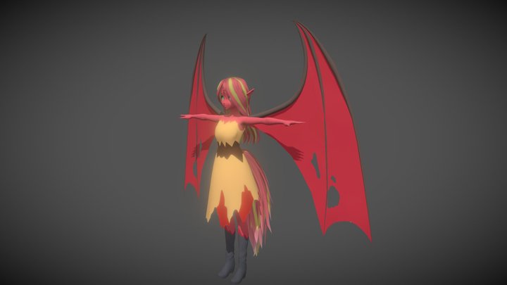 Demoness Sunset Shimmer 3D Model