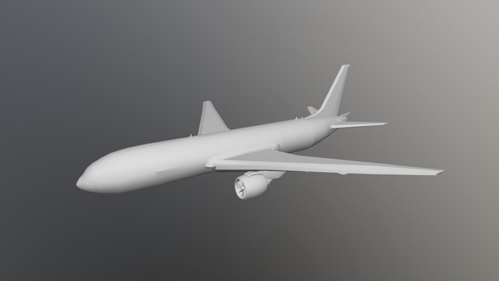 Boeing 777 Airplane 3D Model