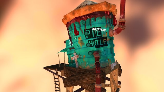 Stylised Shop Front 3D Model