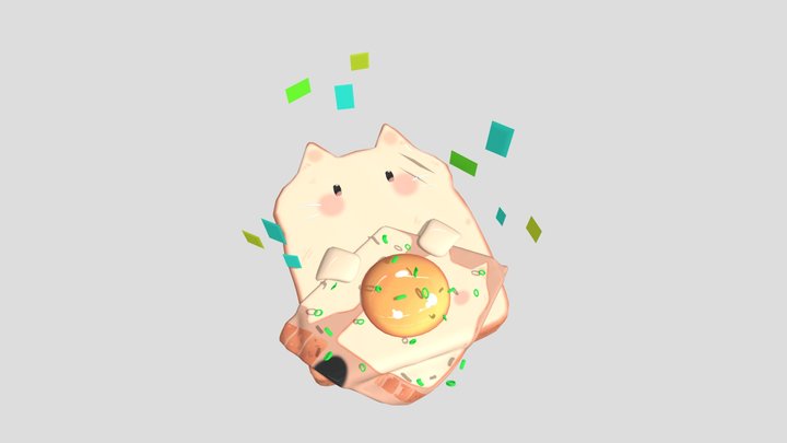 kitty-breadfast – Gratis 3D-model STL