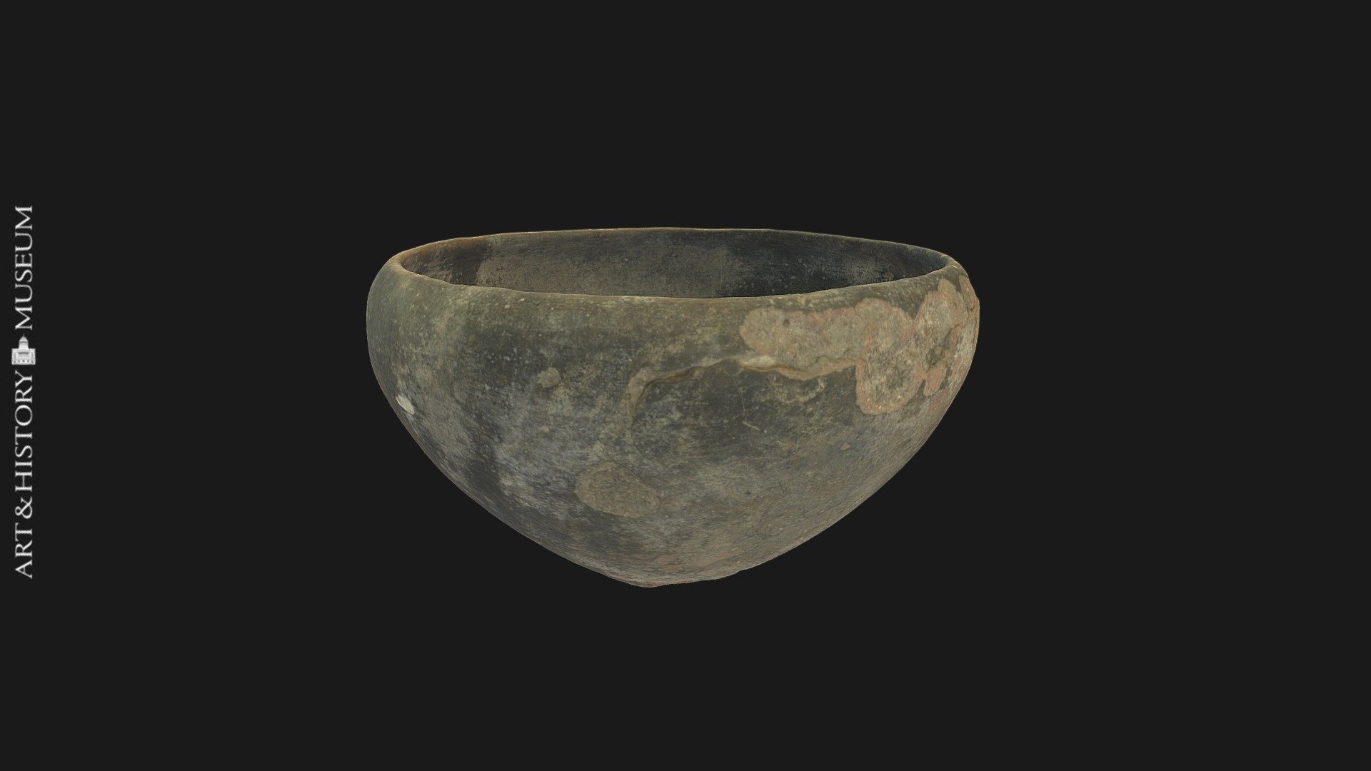 Bowl with conical base and receding rim