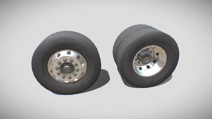 Truck Wheels 3D Model
