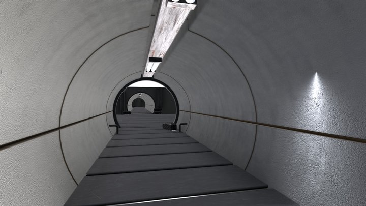 Sci-Fi Tunnel 3D Model