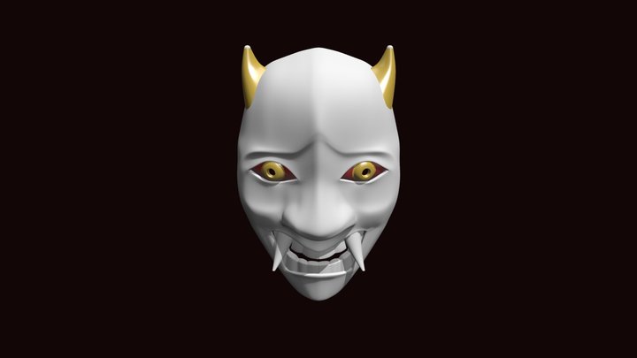 Japanese Noh Mask "Namanari" 3D Model