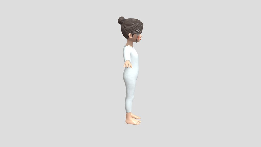 Female Character in White Suit by Tripo