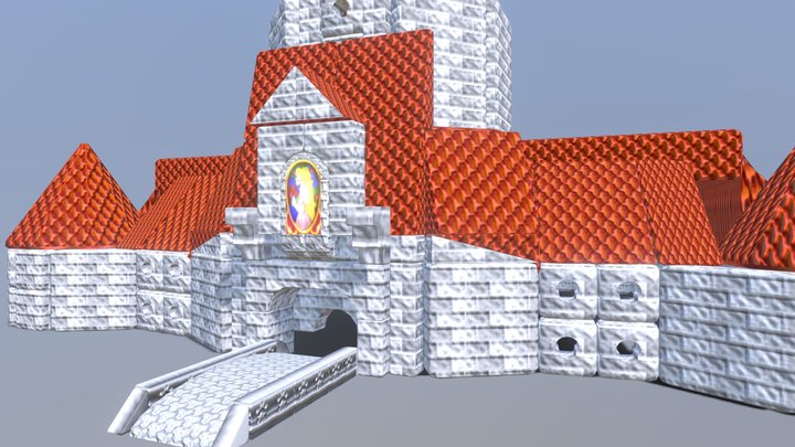 Peach's Castle (Unit Blocks) 3D Model