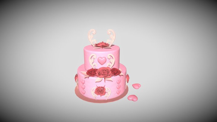 Love Cake 3D Model