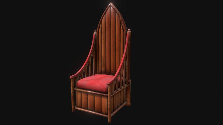 Medieval Throne 3D Model