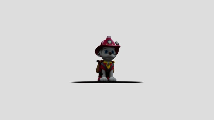 Marshall - Paw Patrol The Dino Movie(No Rig) 3D Model