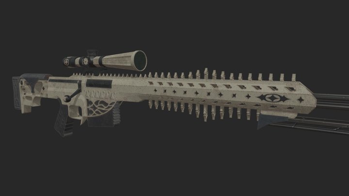 Custom Barrett MRAD 3D Model