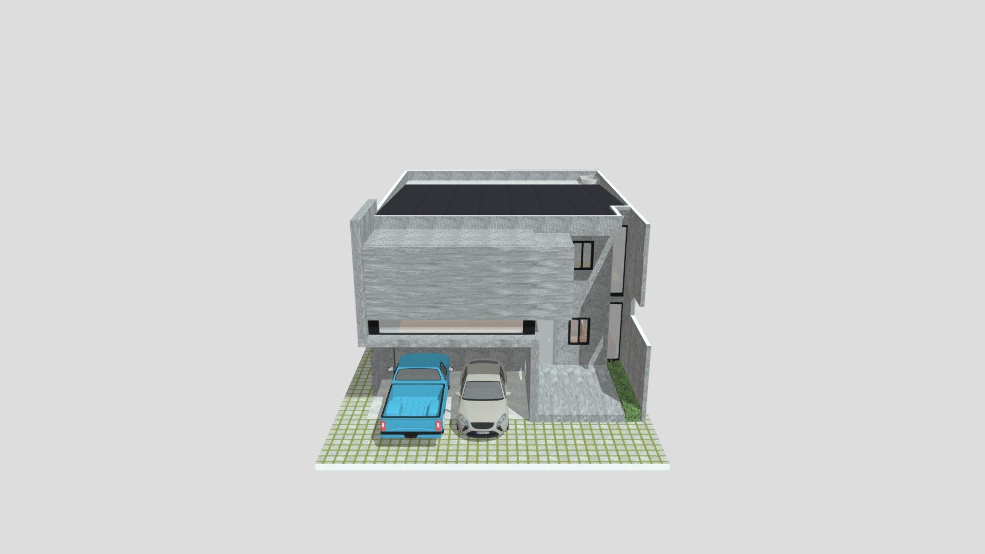 jers 2br brutalist concept — Sketchfab embed 3D viewer