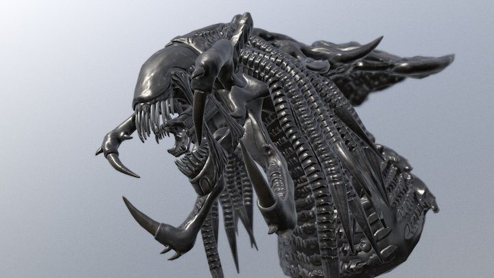 Predalien Queen 3D Model