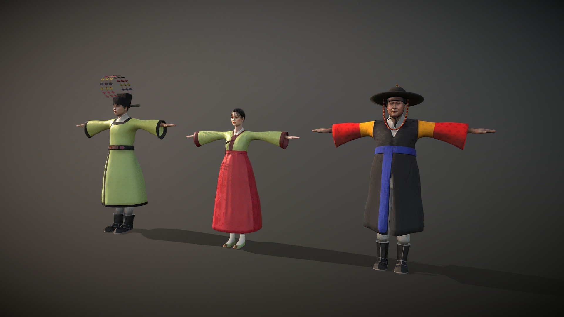 Korea Joseon Character - ChunHyangJeon - Buy Royalty Free 3D model by ...