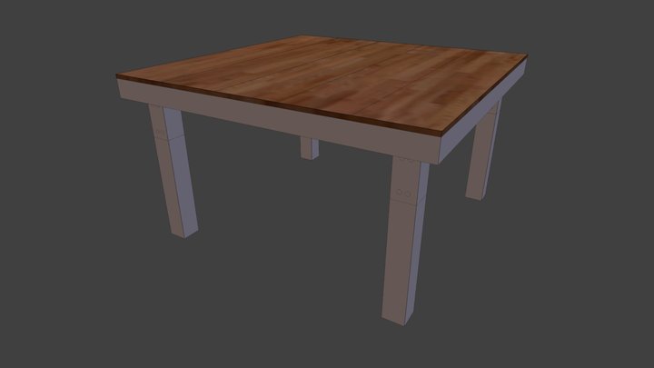 Table 150x150 3D Model