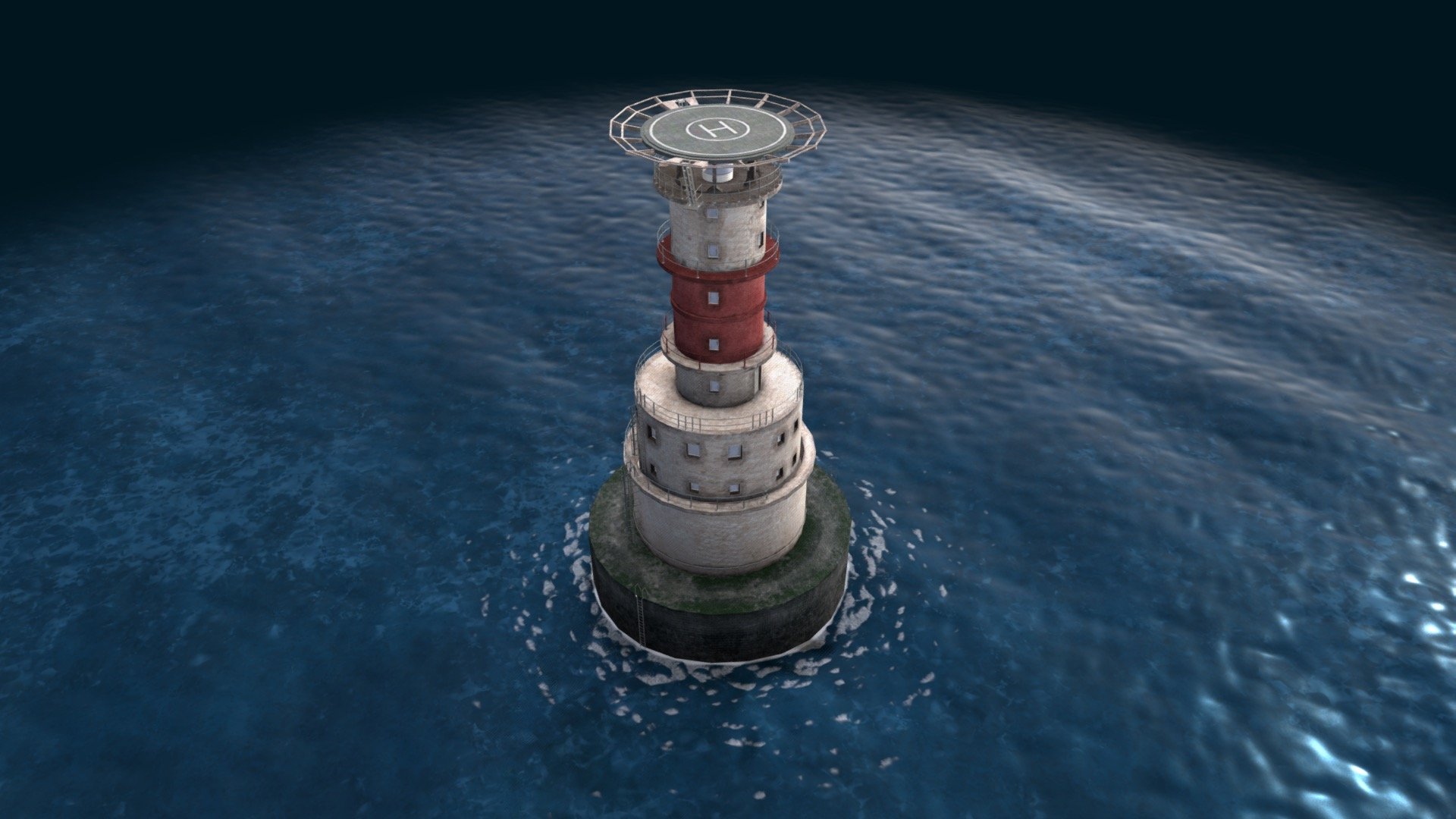 Irish Lighthouse (Kish Bank Lighthouse) - 3D model by lighthouses ...