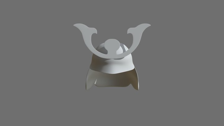Old / Study - Japanese helmet 3D Model