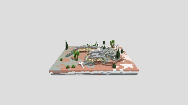 PixelMine | 32 Mini P V P Arenas desertplatform 3D Model