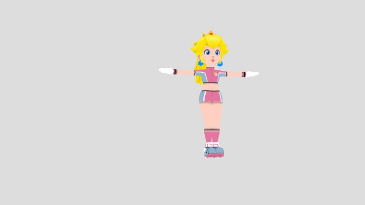 Super Mario Strikers Peach 3D Model