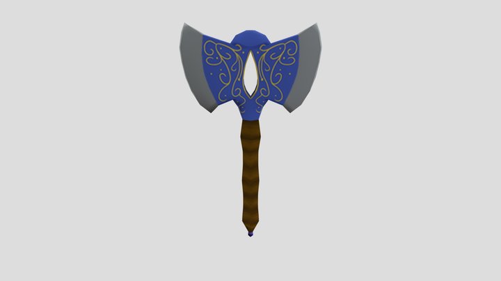 Low Poly Axe 3D Model