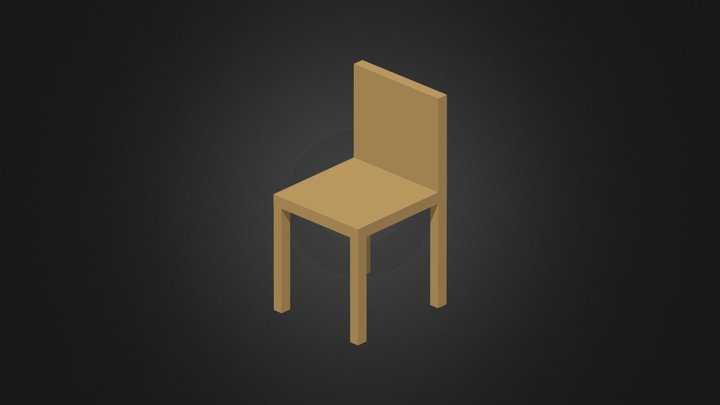 644230042 Wooden Chair 3D Model