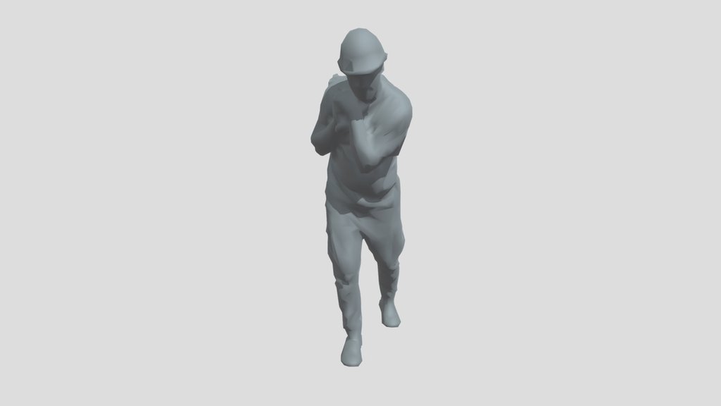 Lowpoly Construction Worker Walking