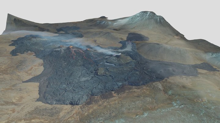 Geldingadalir volcanic eruption 18.04.2021 3D Model