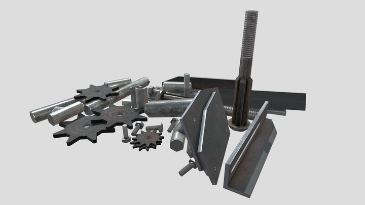 Scrap metal (lowpoly) 3D Model