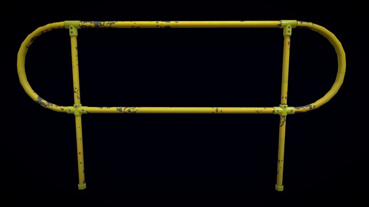 Industrial Hand-Railing 3D Model