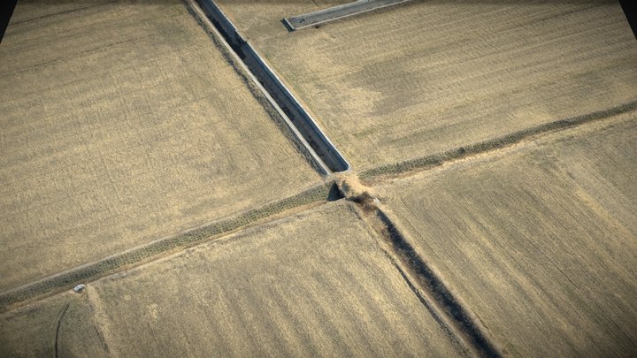Village, farmland and irrigation canal – Modelo 3D gratuito STL