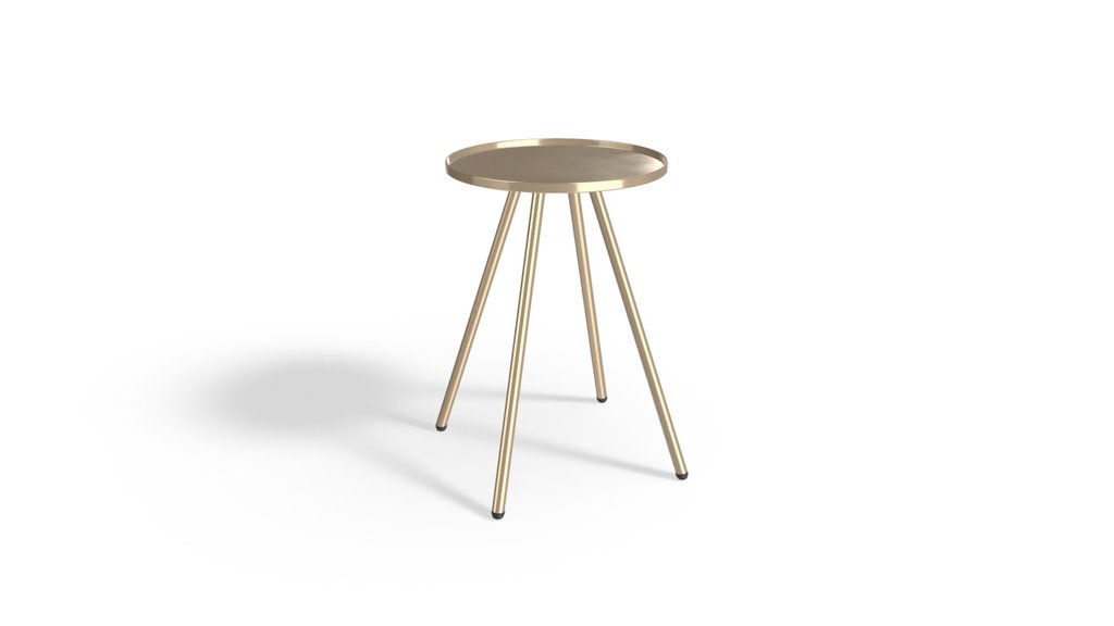 Alana Bedside Table, Brushed Brass
