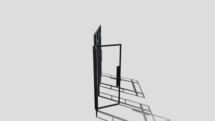 1118 Lakeshore - Breezeway Glass Door & Wall V2 3D Model