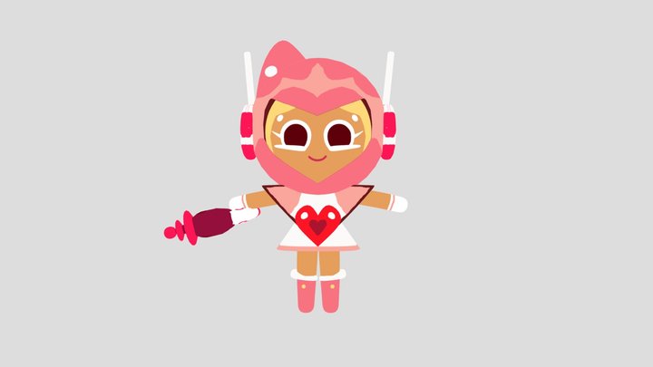 Pink Choco Cookie 3D Model