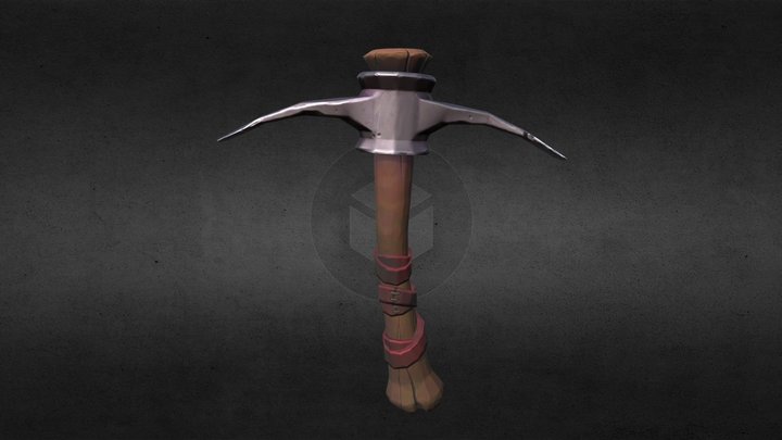 Stylised Pickaxe 3D Model