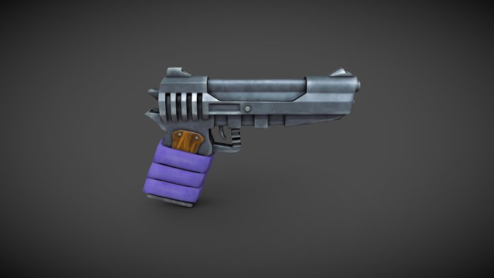 LowPoly Gun Concept 3D Model