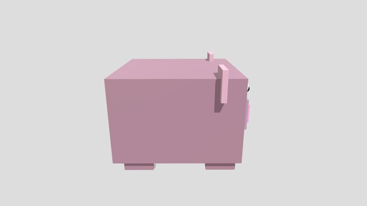 Low poly pig 3D Model