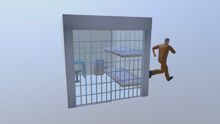 Prison Cell Diorama 3D Model