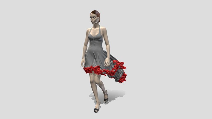 Flamenco Dress 3D Model
