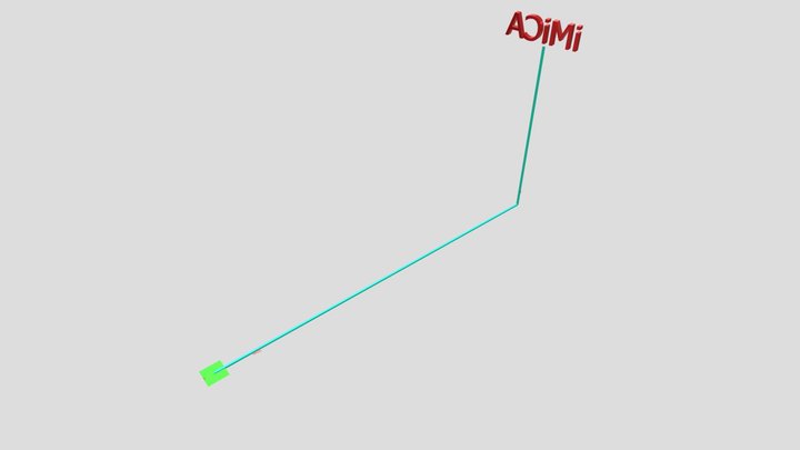 Imica Text Anim 10m haut 20m loin 3D Model