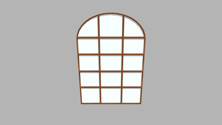 Simple Arched Window 3D Model