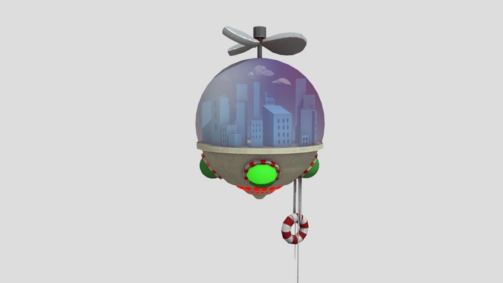 flying city 3D Model