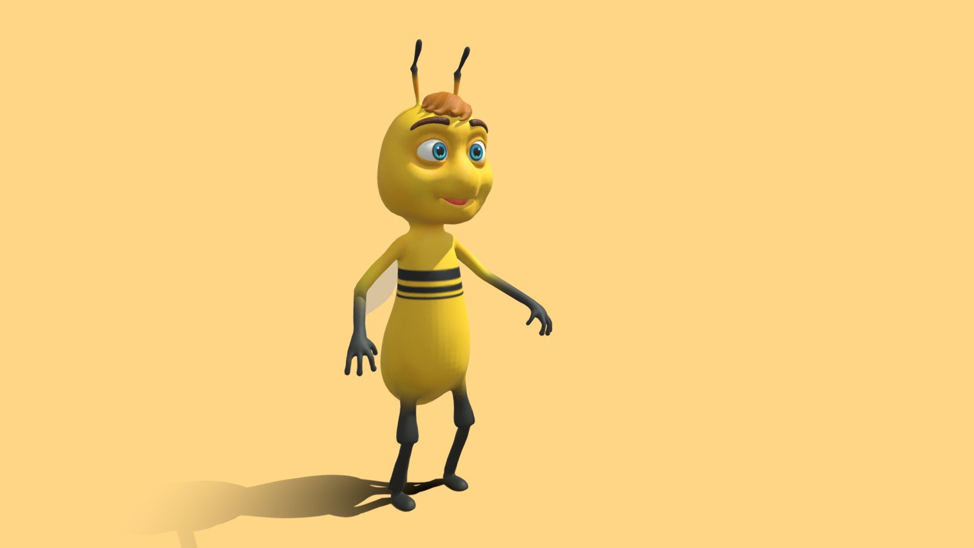 cartoon bee — Sketchfab embed 3D viewer