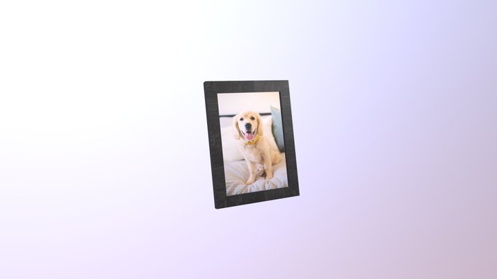 Photo Frame of Dog 3D Model