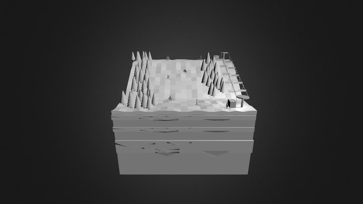 ski slope 3D Model