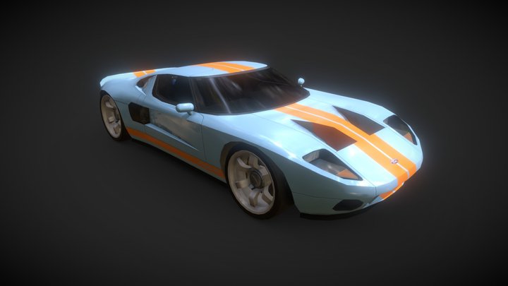 Ford GT 2006 - Low Poly 3D Model