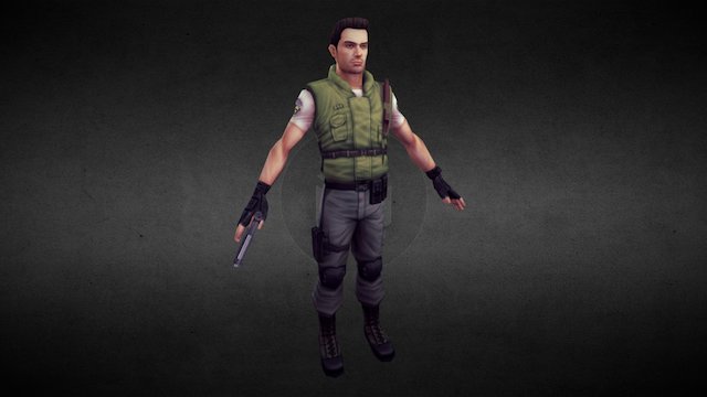 Chris Redfield RE1 3D Model