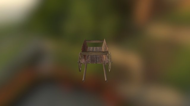 Wooden Cart 3D Model